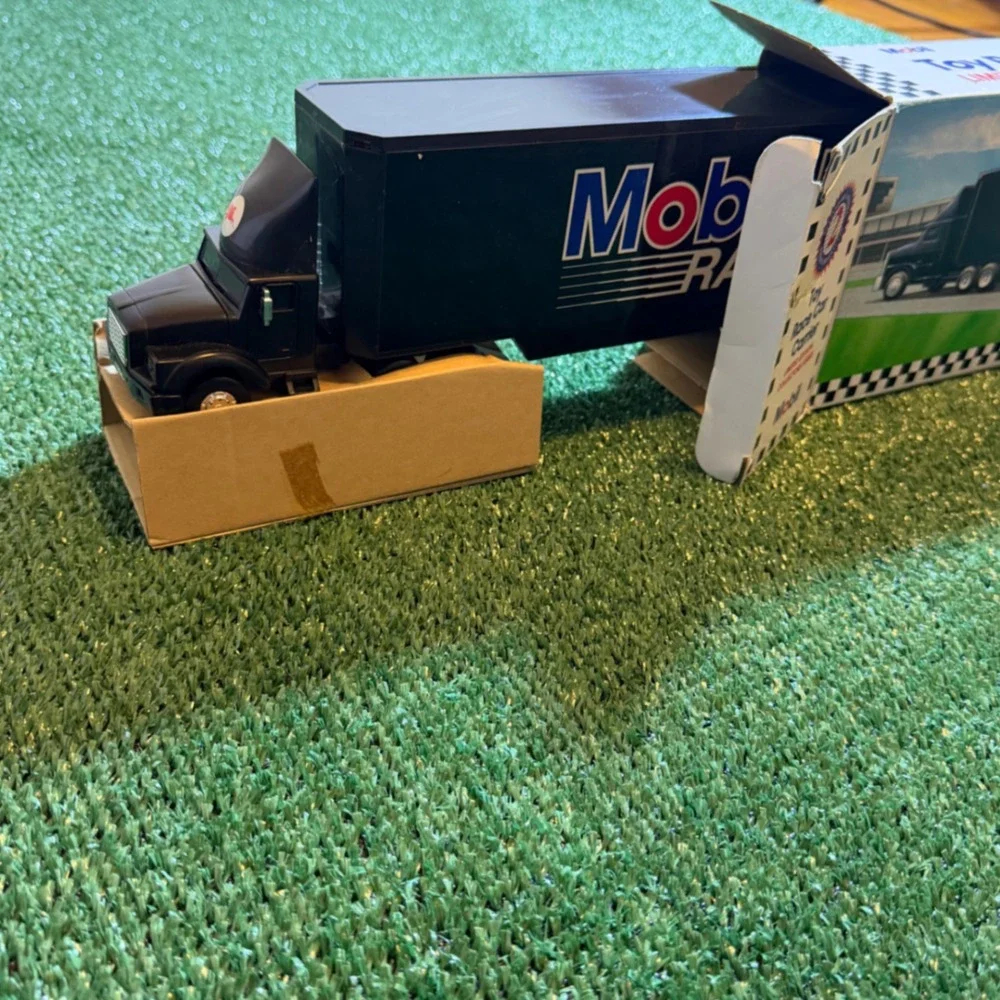 Mobil 1 Racing Toy Race Car Carrier Limited Edition Collectors Series 2 Hauler